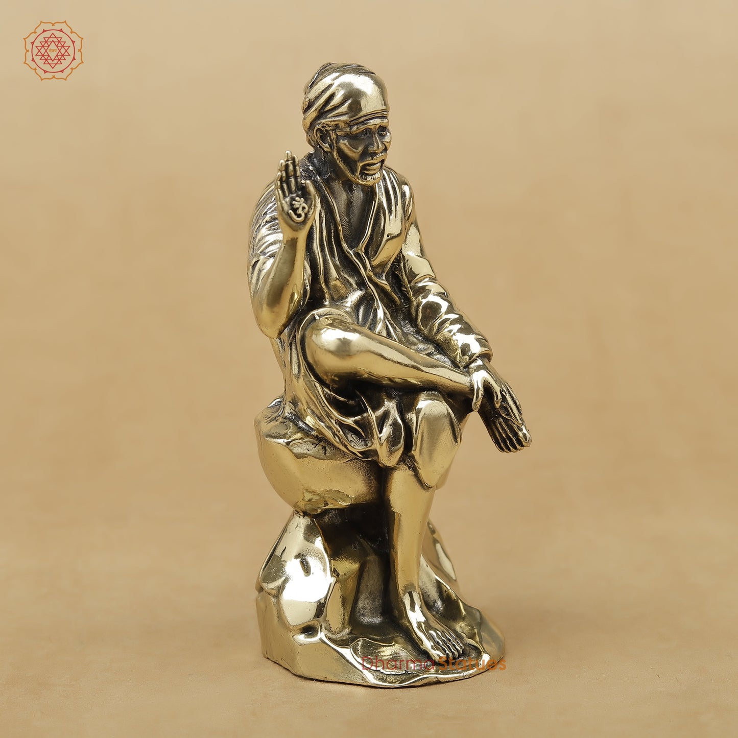 Brass Sai Baba Fine, 4"