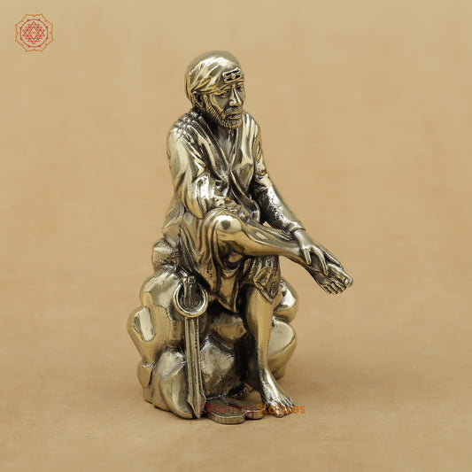 Brass Sai Baba Fine, 3"