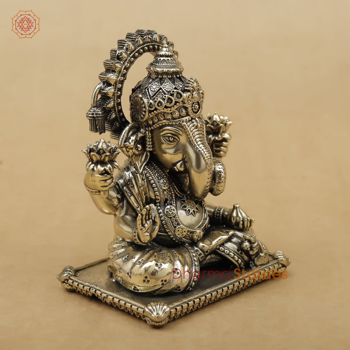 Brass Ganesh Fine, 4"