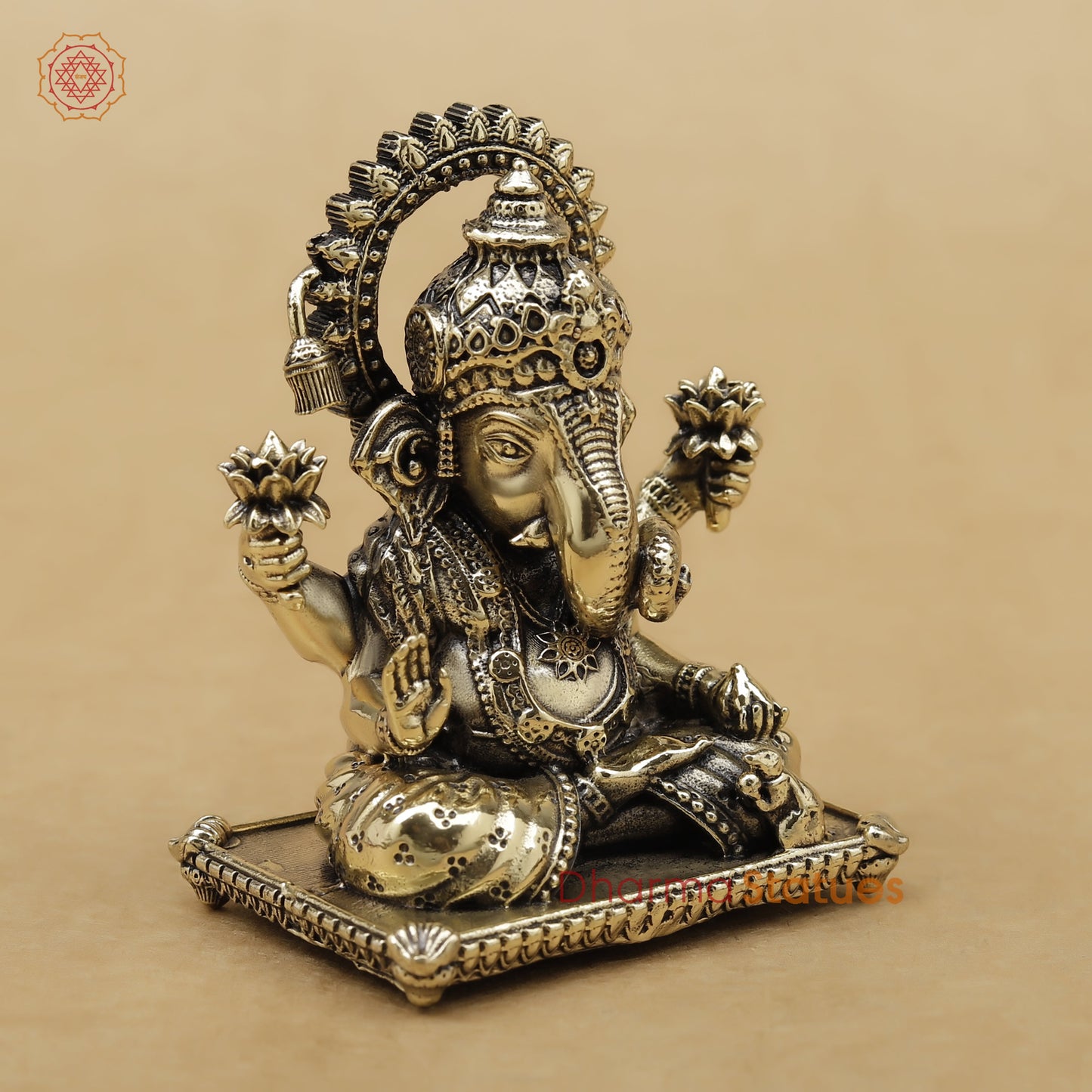 Brass Ganesh Fine, 3"