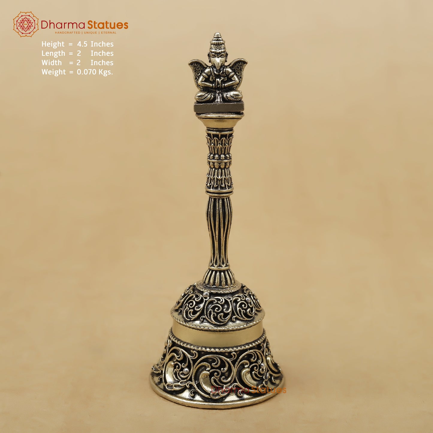 Brass Garuda Ghanti (Bell), 4.5"