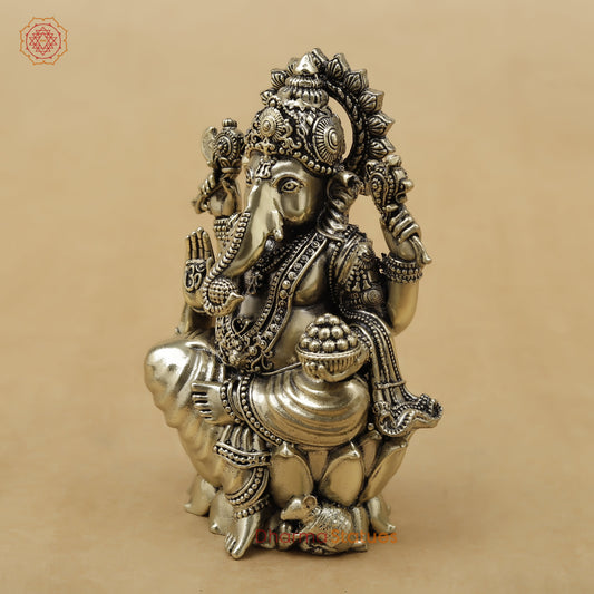 Brass Ganesh Fine, 4.5"
