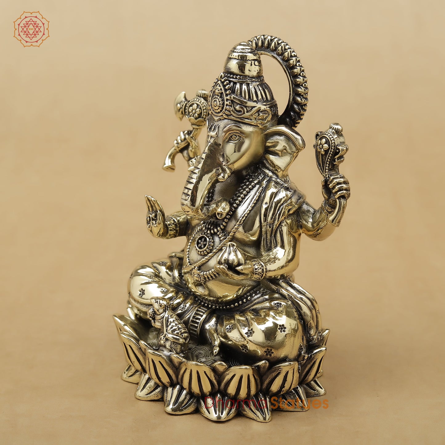Brass Ganesh Fine, 5"