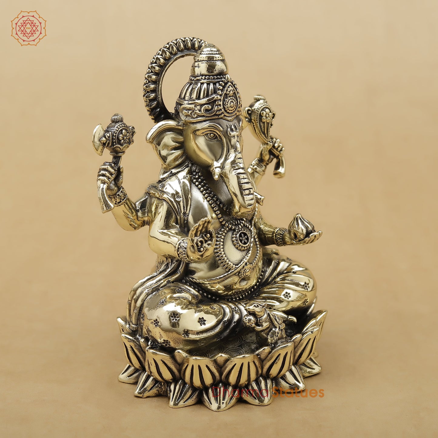 Brass Ganesh Fine, 5"