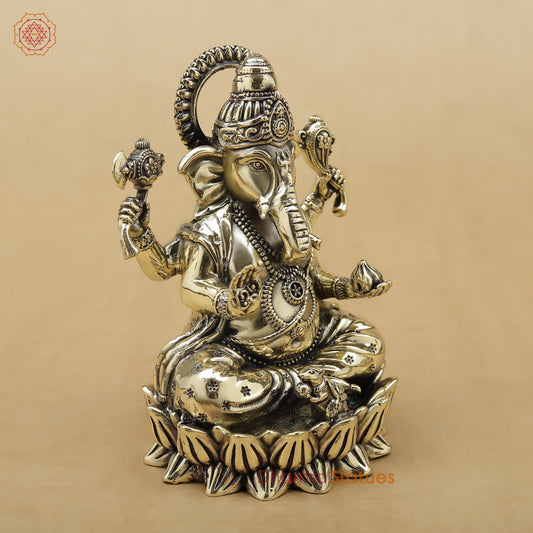 Brass Ganesh Fine, 5"