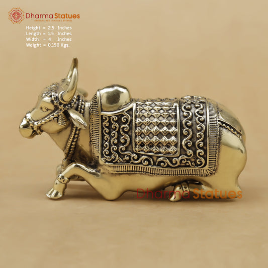 Brass Nandi, 2.5"