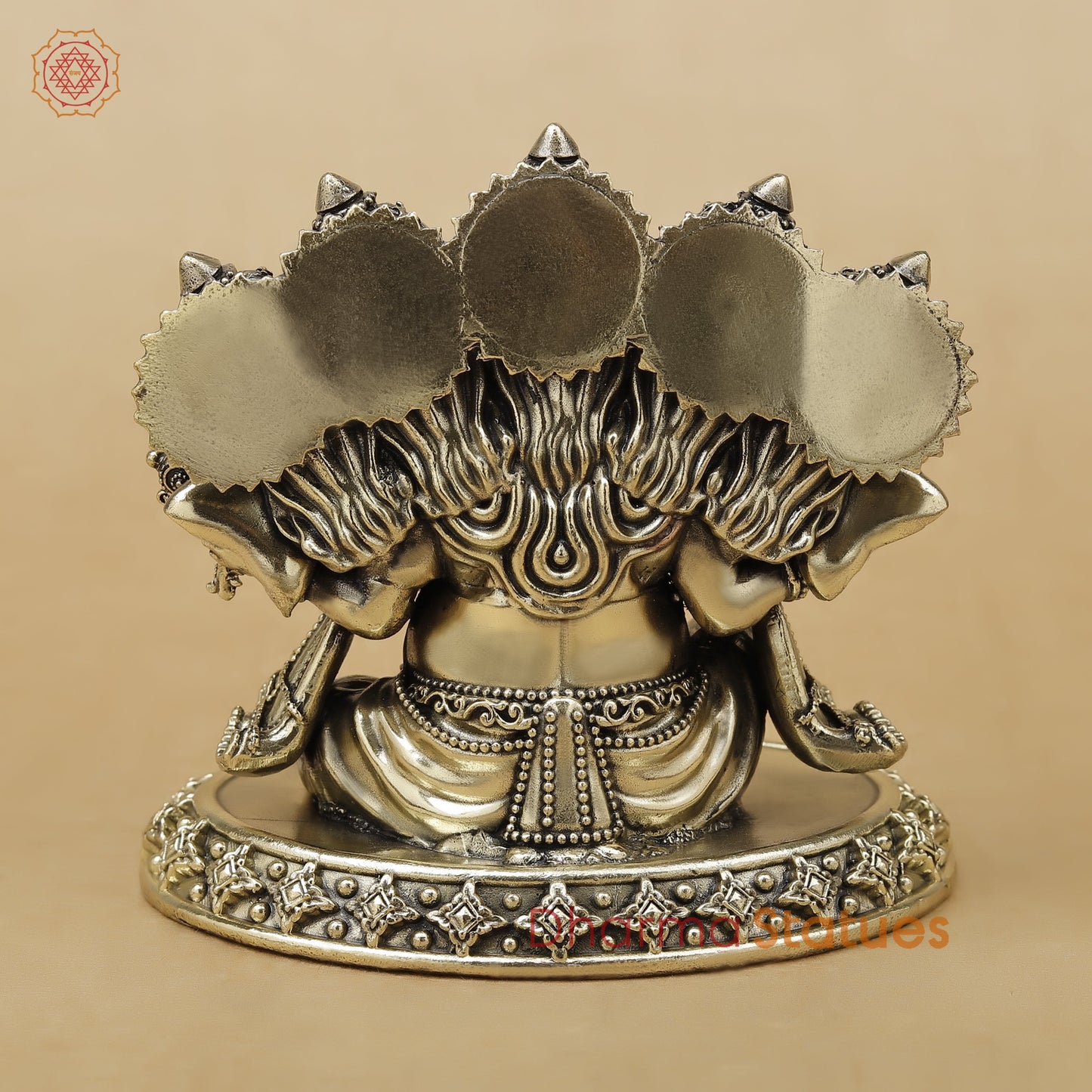 Brass Panchmukhi Ganesh Fine, 4.5"