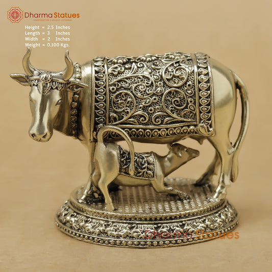 Brass Cow and Calf Fine, 2.5"