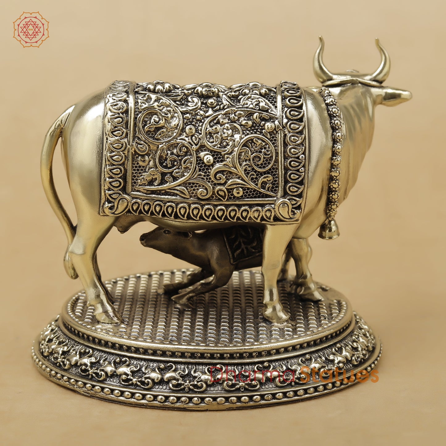 Brass Cow and Calf Fine, 3.5"