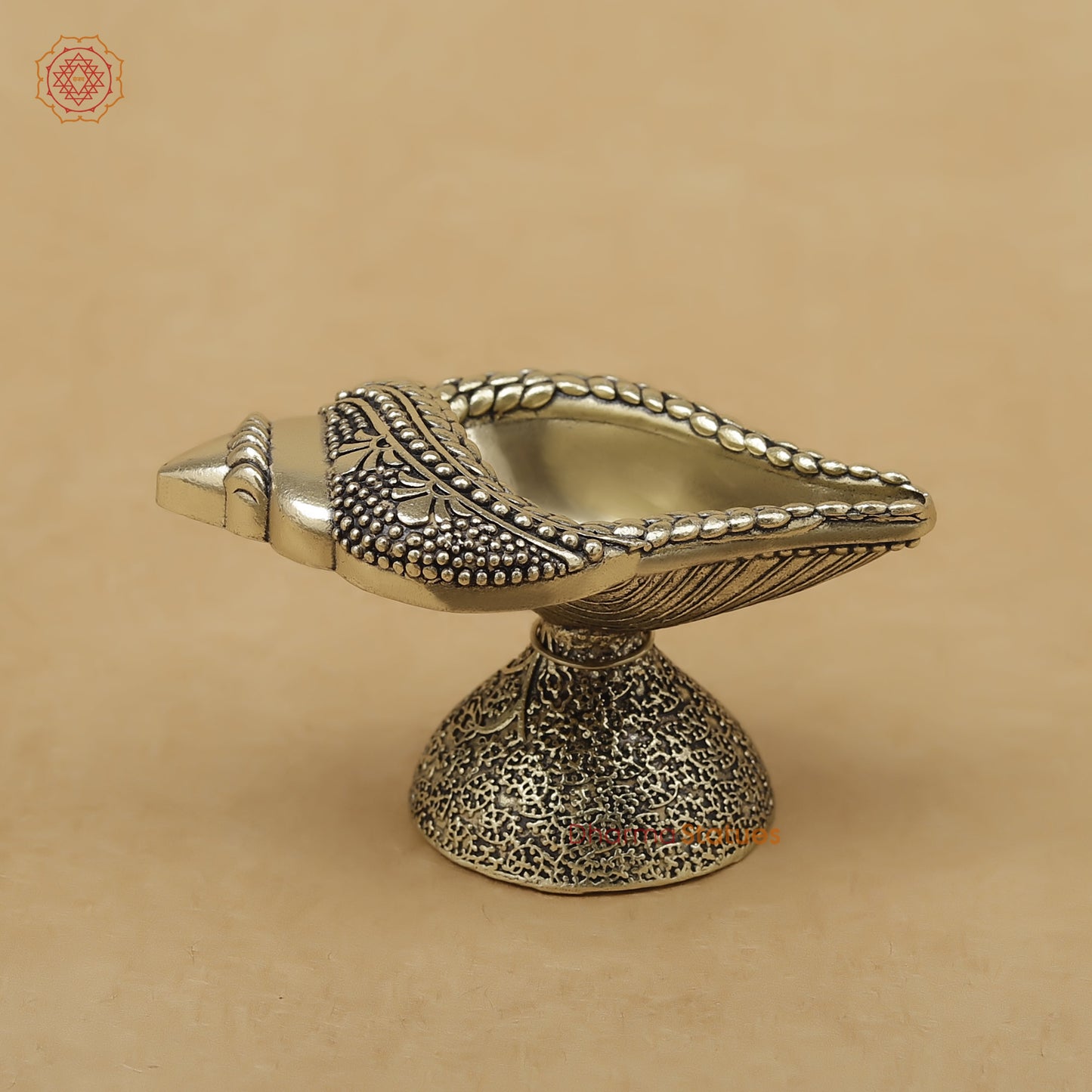 Brass Shankh Diya Fine, 1.5"