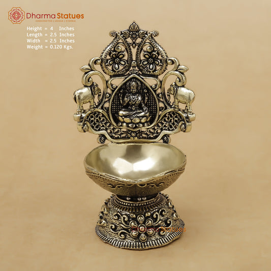 Brass Laxmi Diya Fine, 4"