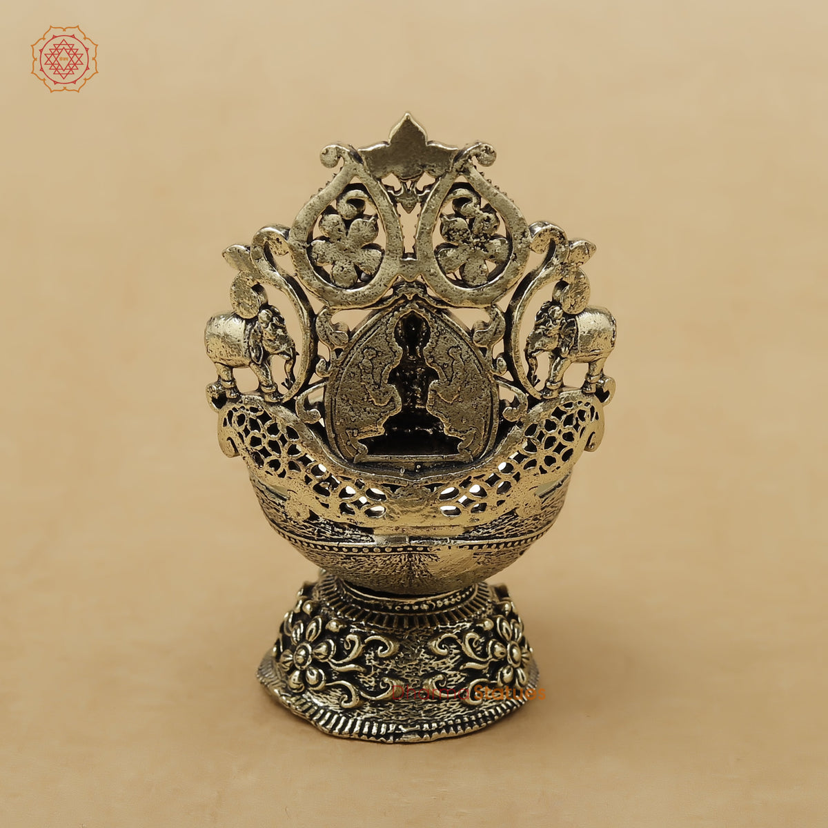 Brass Laxmi Diya Fine, 4"