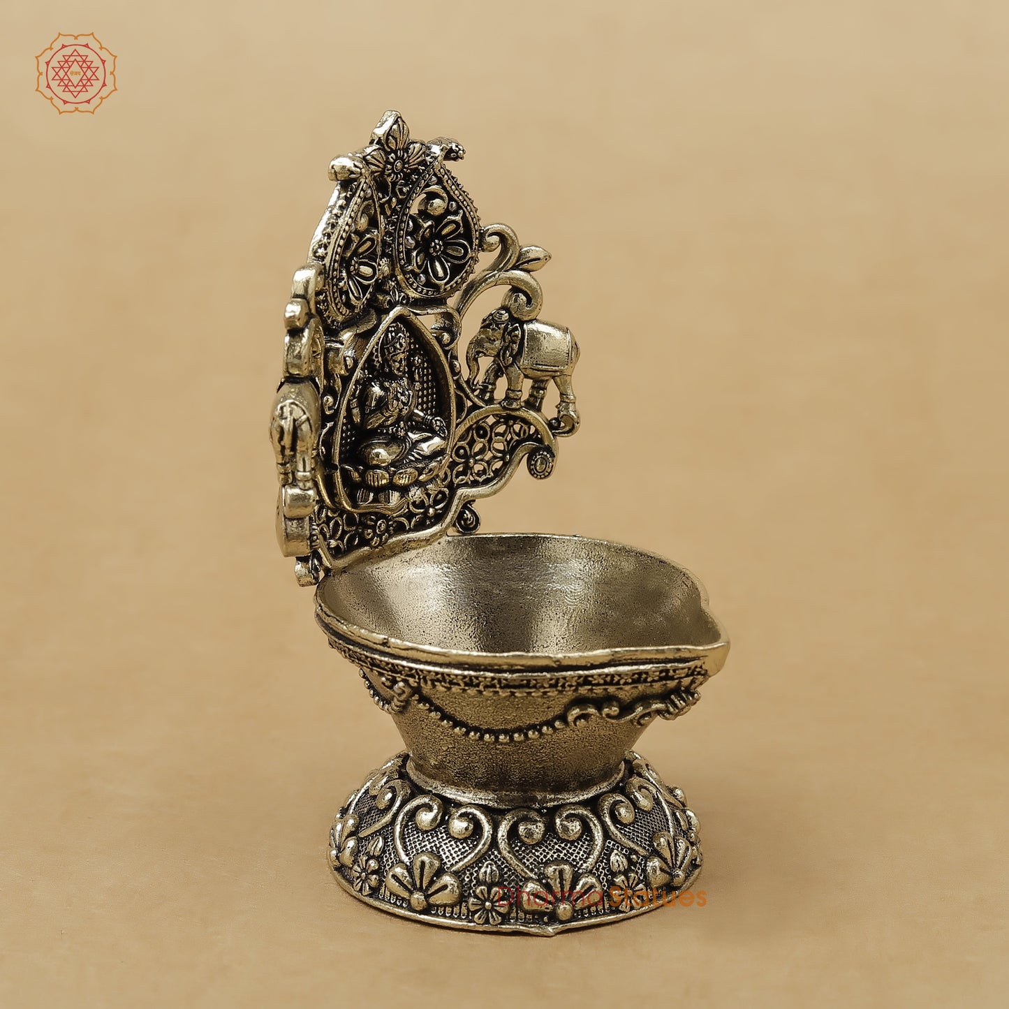 Brass Laxmi Diya Fine, 4"
