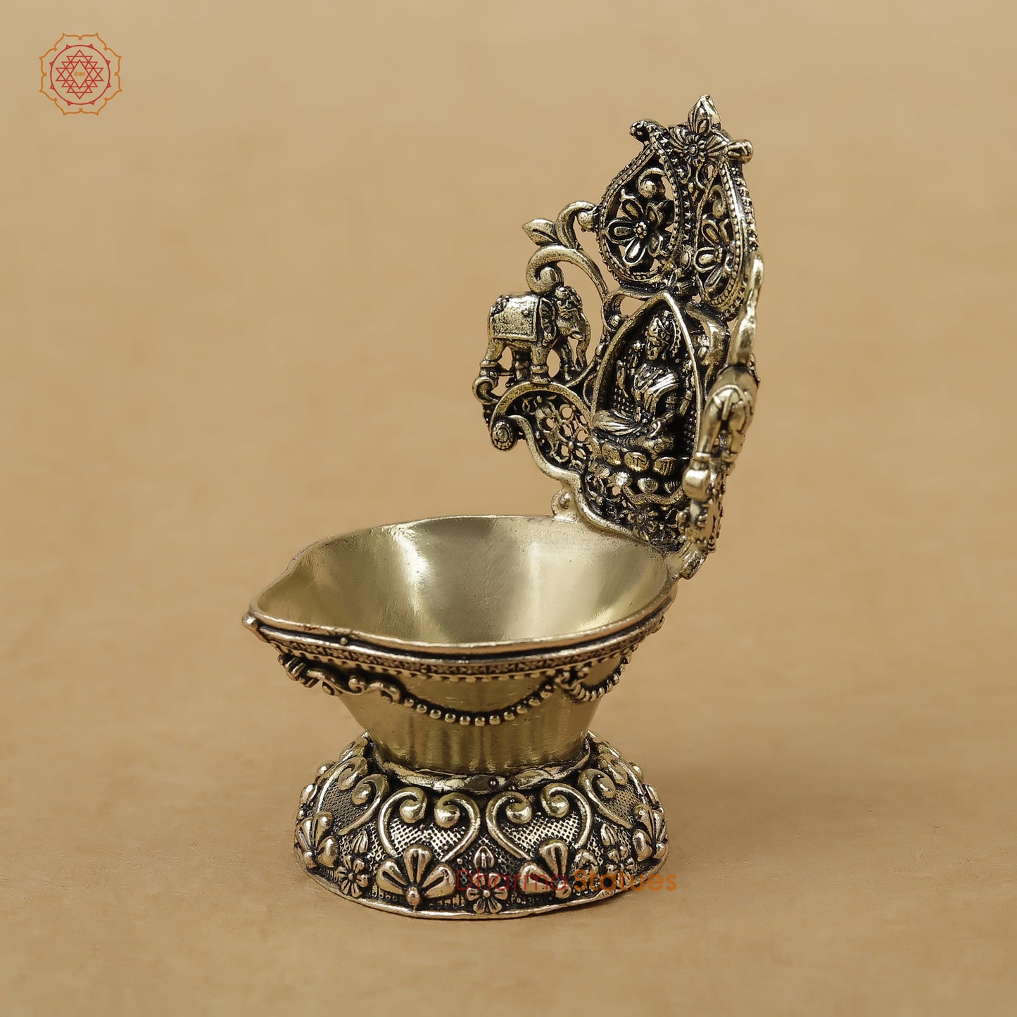 Brass Laxmi Diya Fine, 3.5"