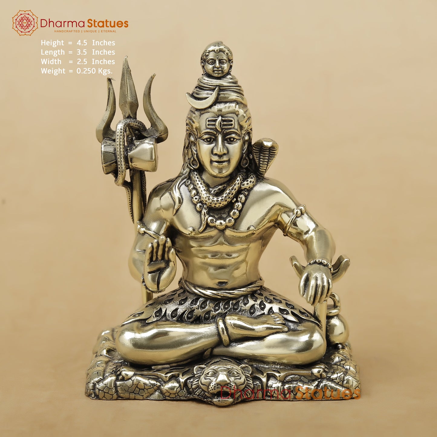 Brass Shiva Fine, 4.5"