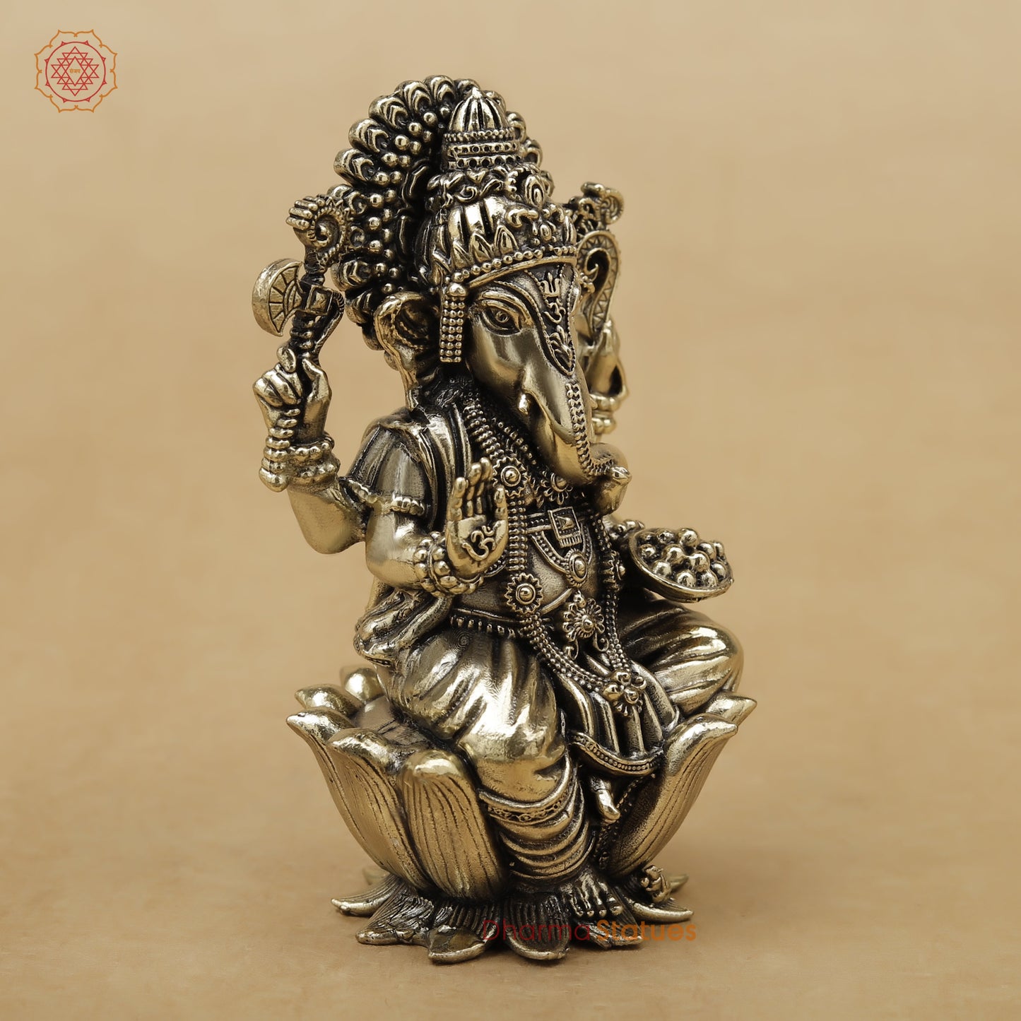 Brass Ganesh Fine, 4"