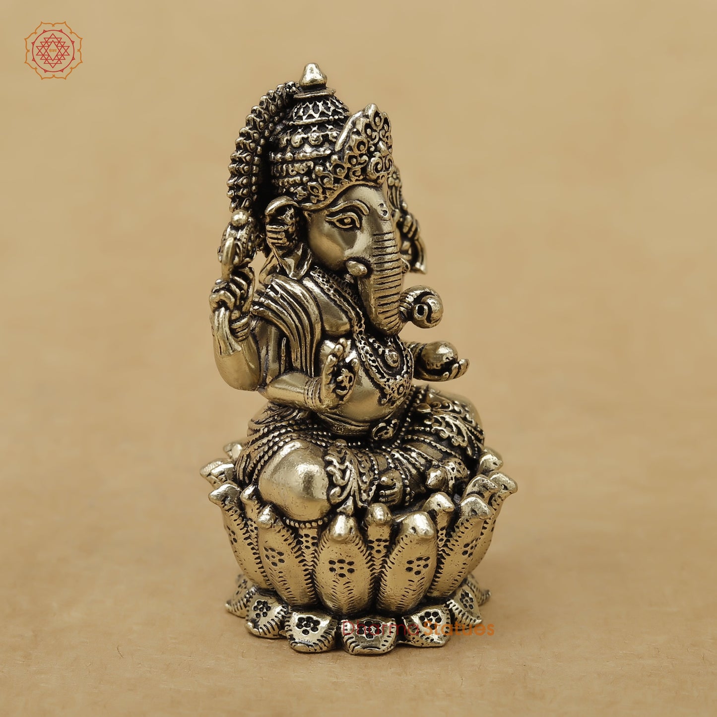 Brass Ganesh Fine, 2.5"