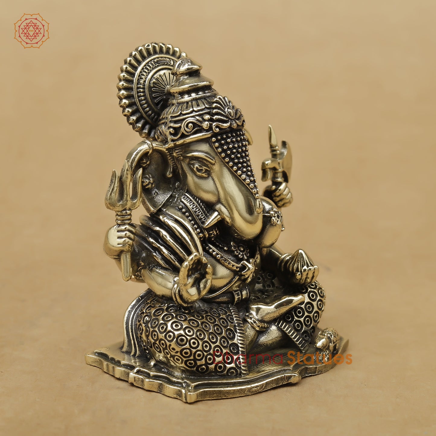 Brass Ganesh Fine, 3"