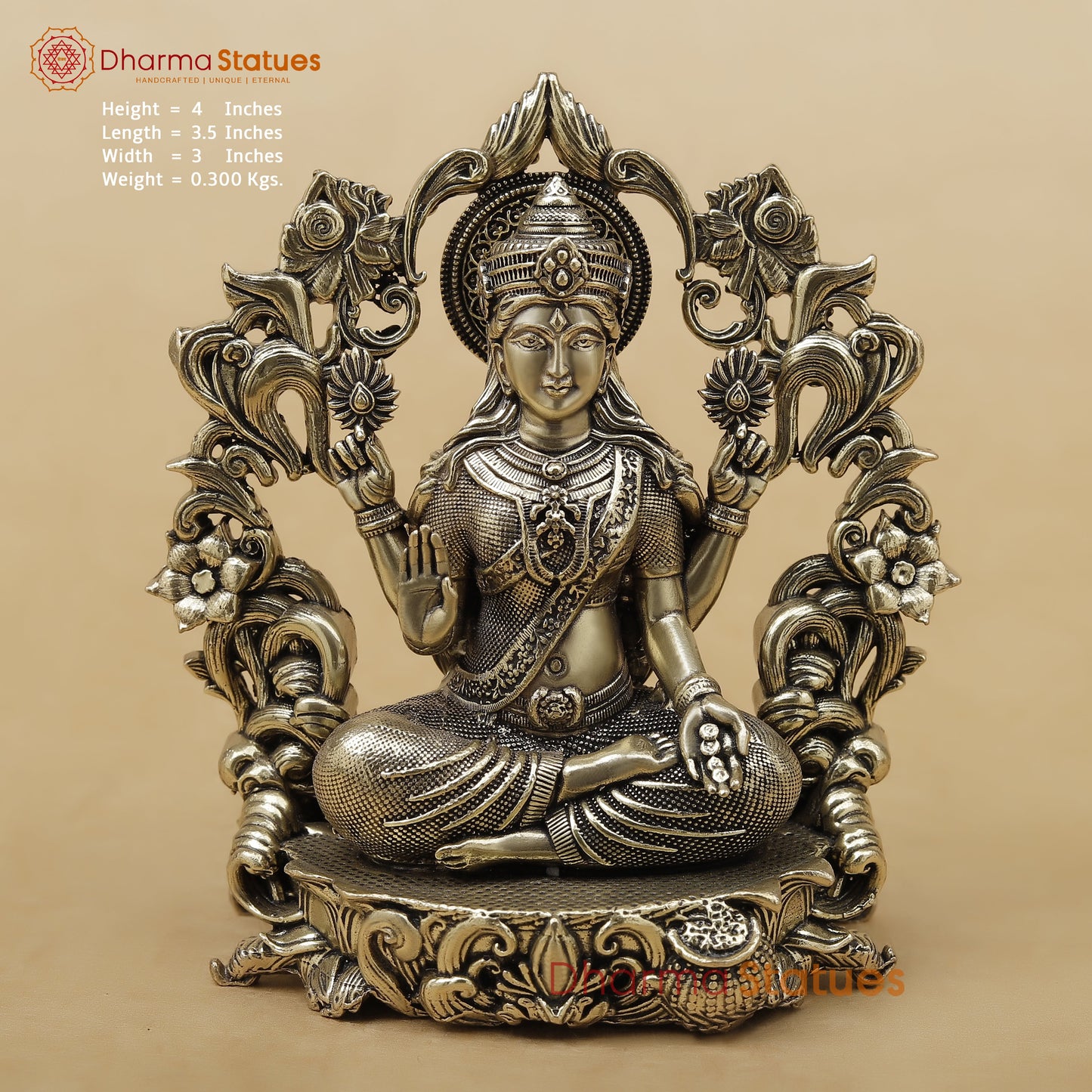 Brass Lakshmi Fine, 4"