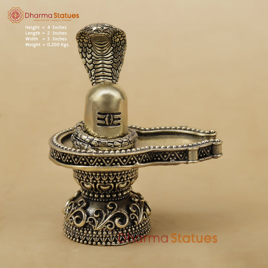 Brass Shivling Fine, 4"