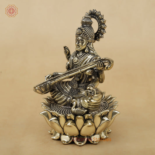 Brass Saraswati Fine, 4"