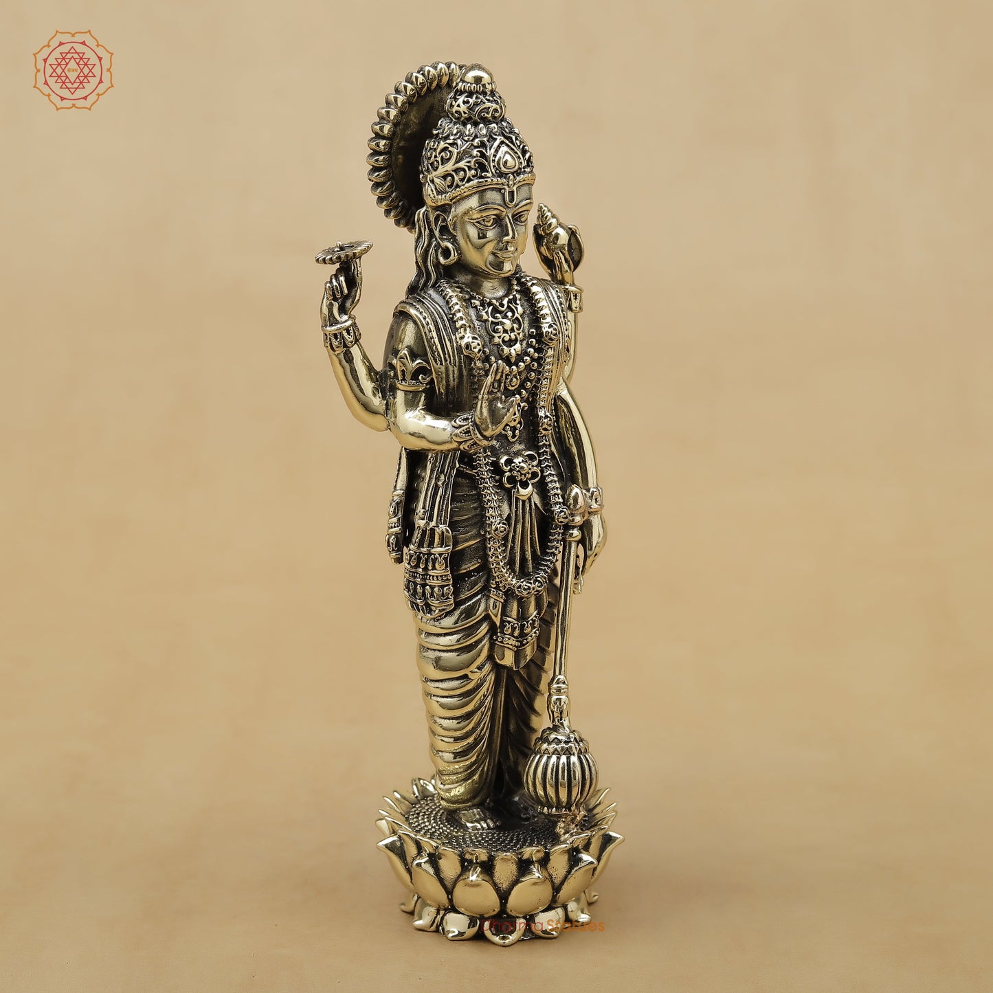 Brass Vishnu Fine, 6.5"