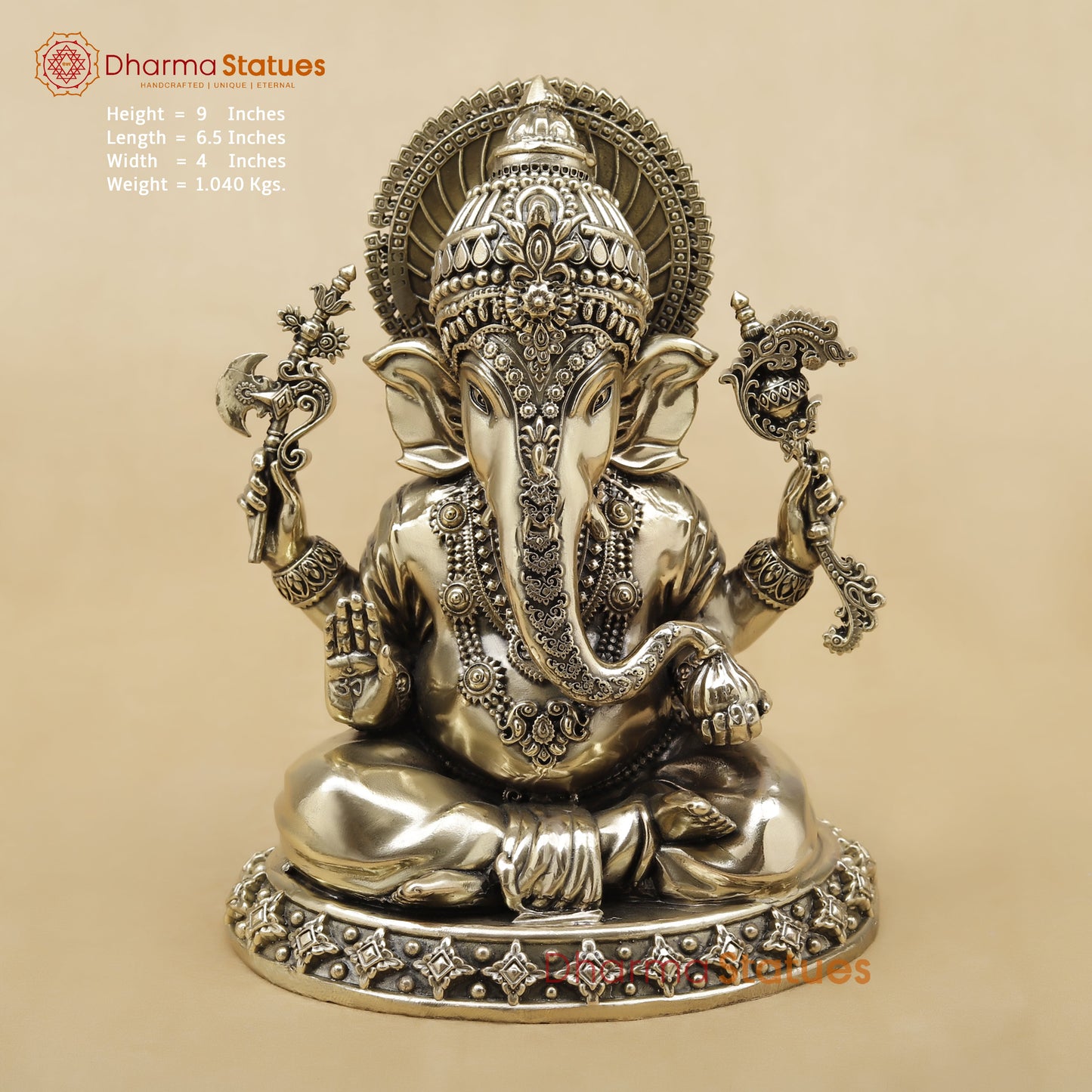 Brass Ganesh Fine, 6”