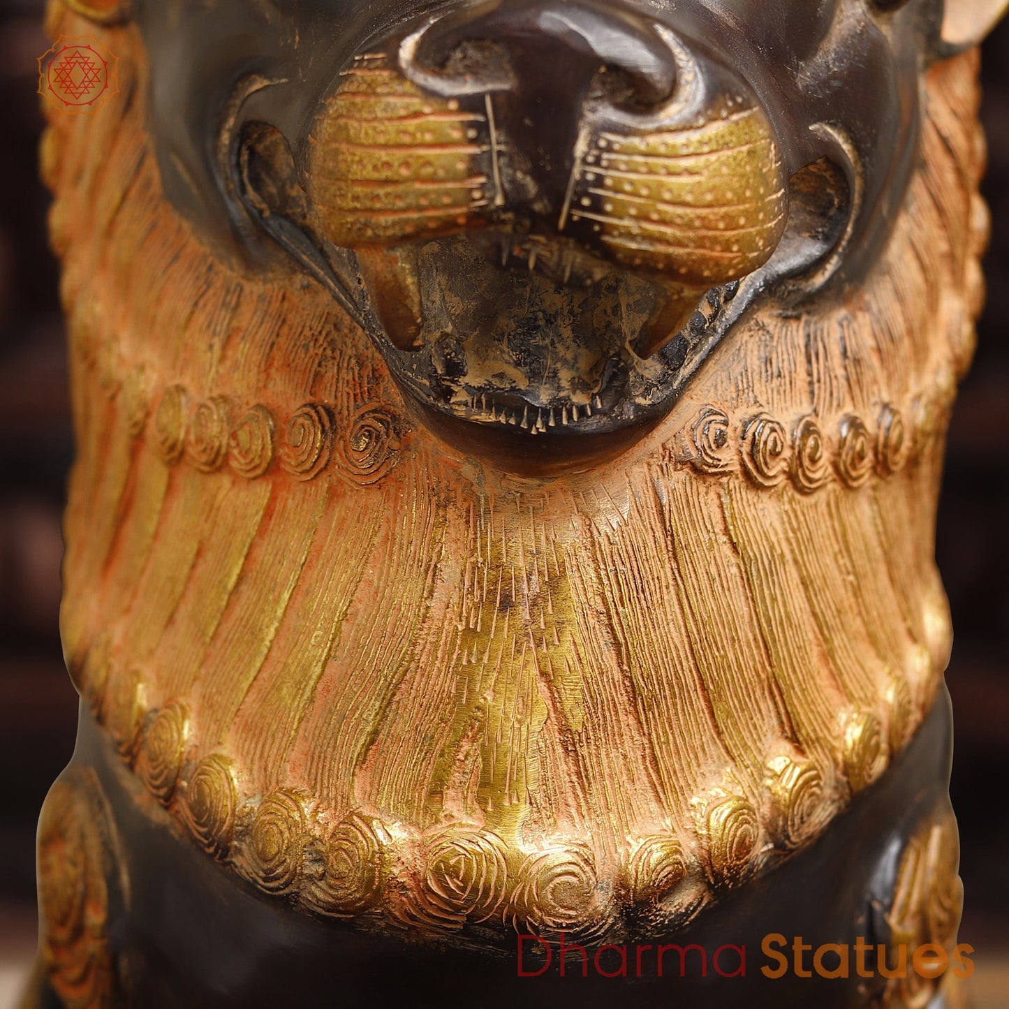 Brass Lion Statue, Lion Pair for Home decor, 21"