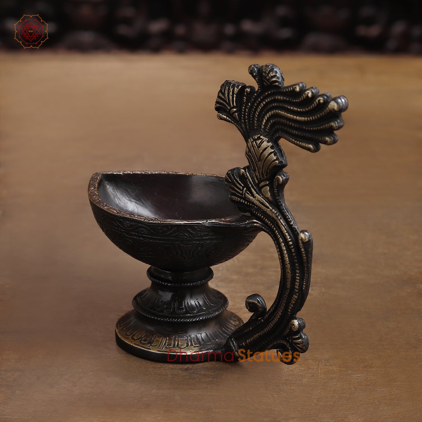 Brass Diya, Fine Golden Finish, 6"