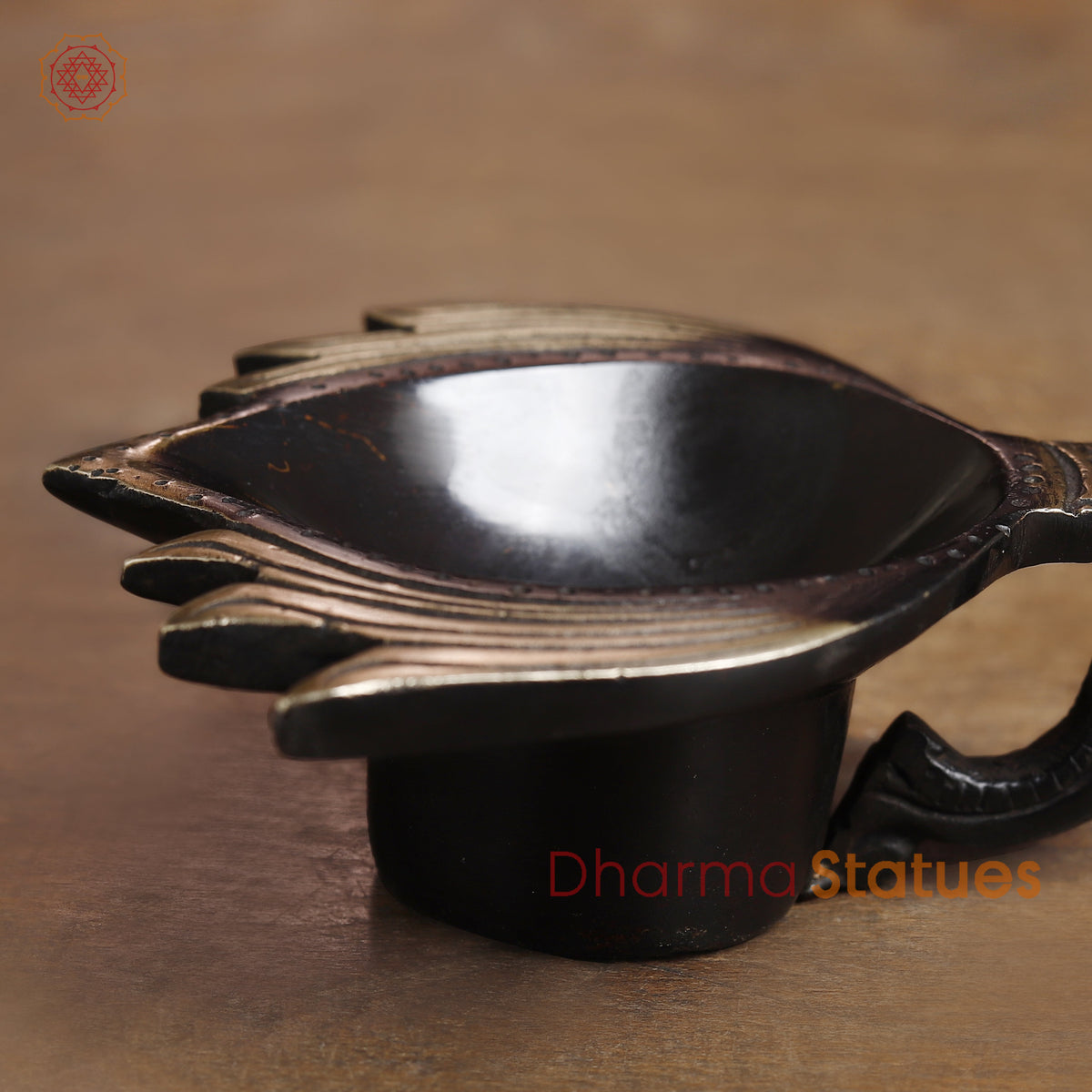 Brass Lotus Diya, Copper & Golden Finish, 3"