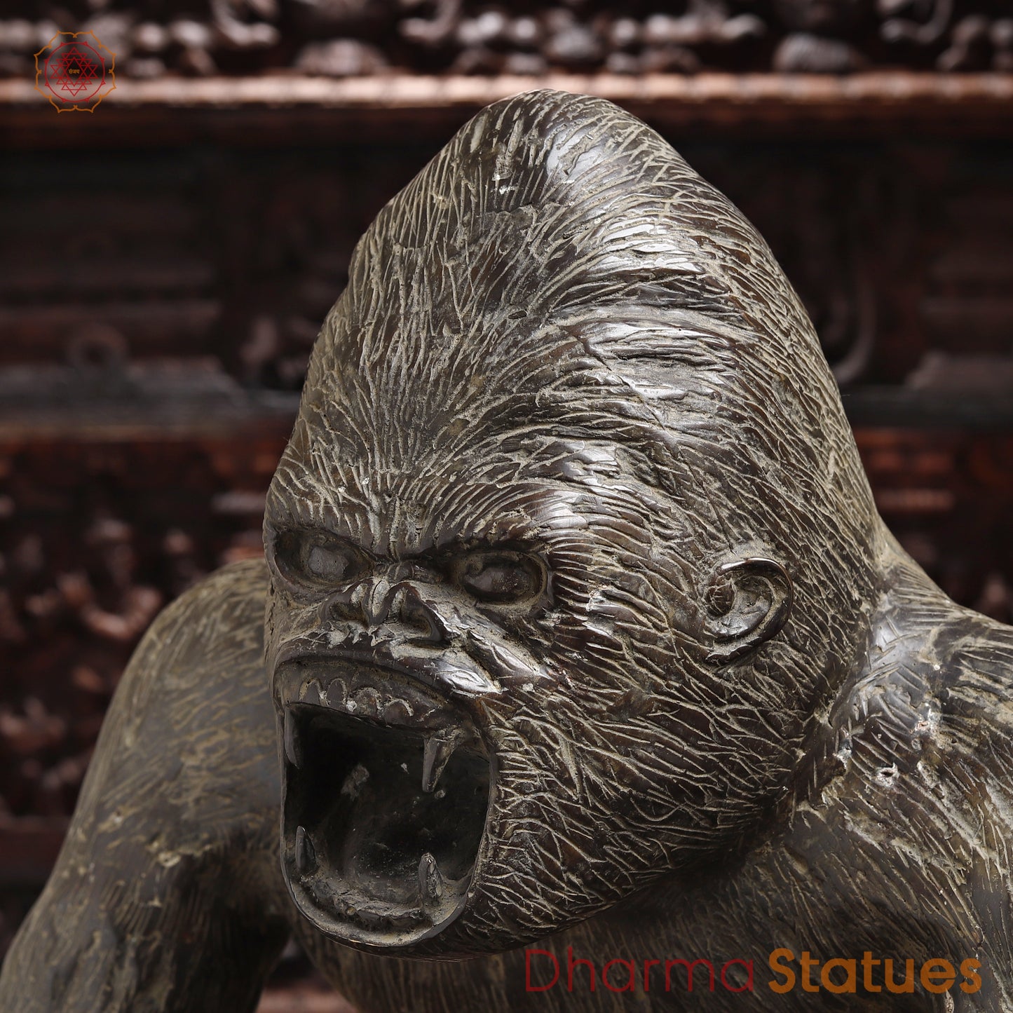 Brass Gorilla, Grey Finish, 24"