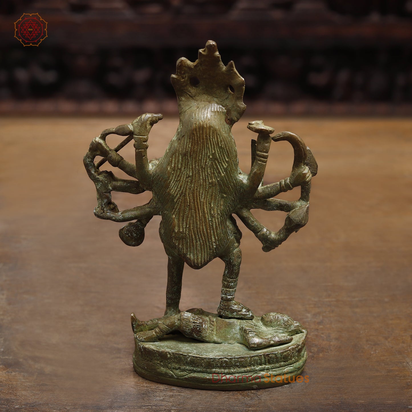 Brass Kali, Fine Green Finish, 8"