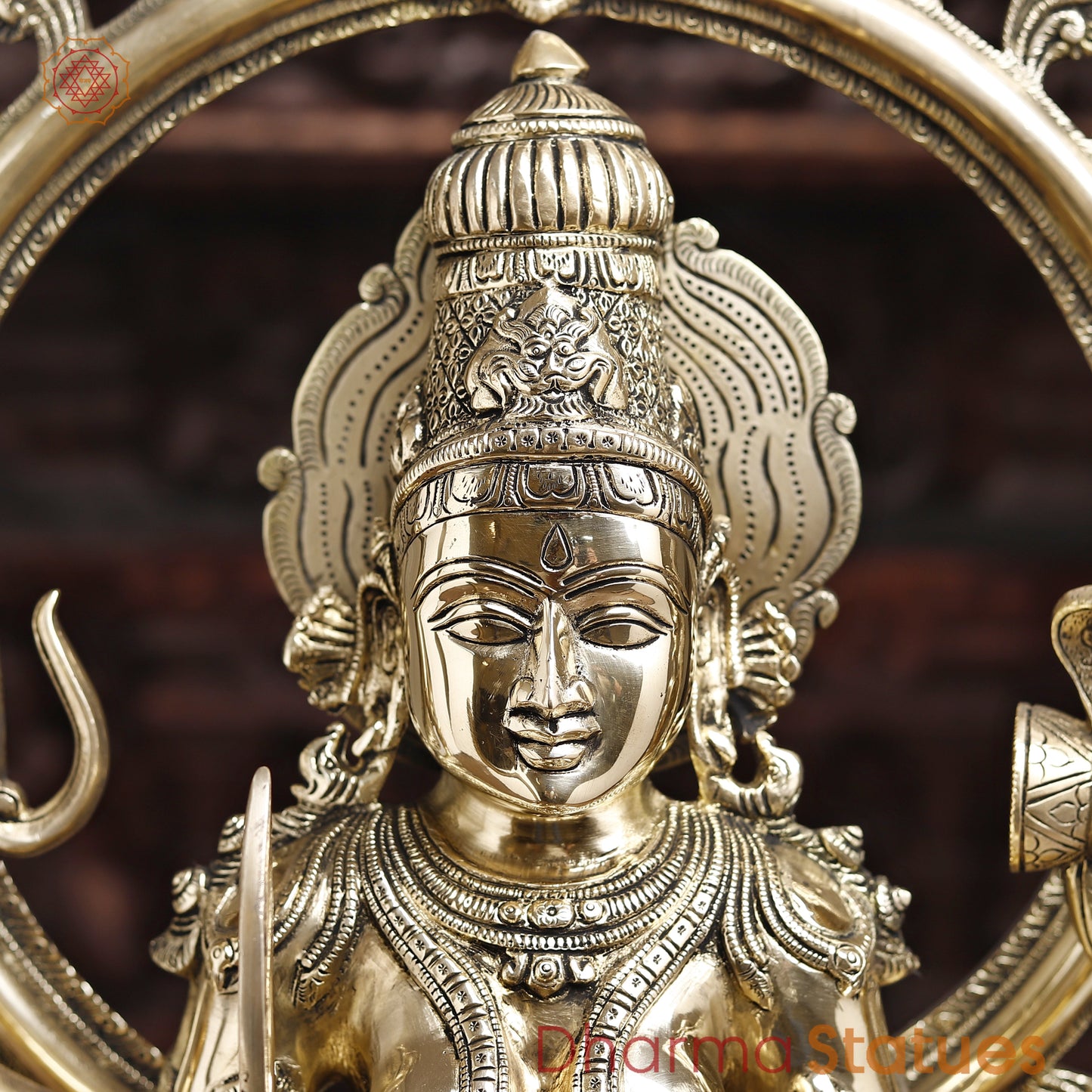 Brass Mariamman, Golden Finish, 28"