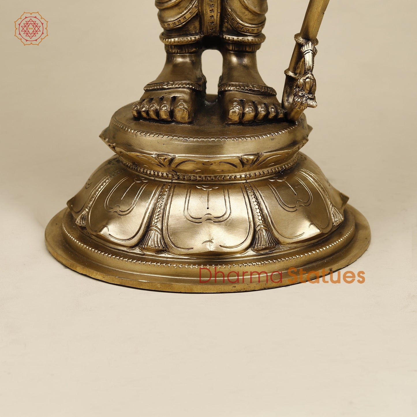 Brass Ram Lalla, Fine Golden Finish, 27"
