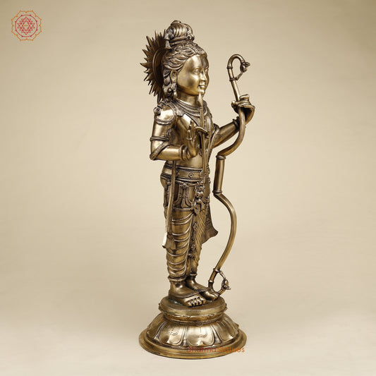 Brass Ram Lalla, Fine Golden Finish, 27"