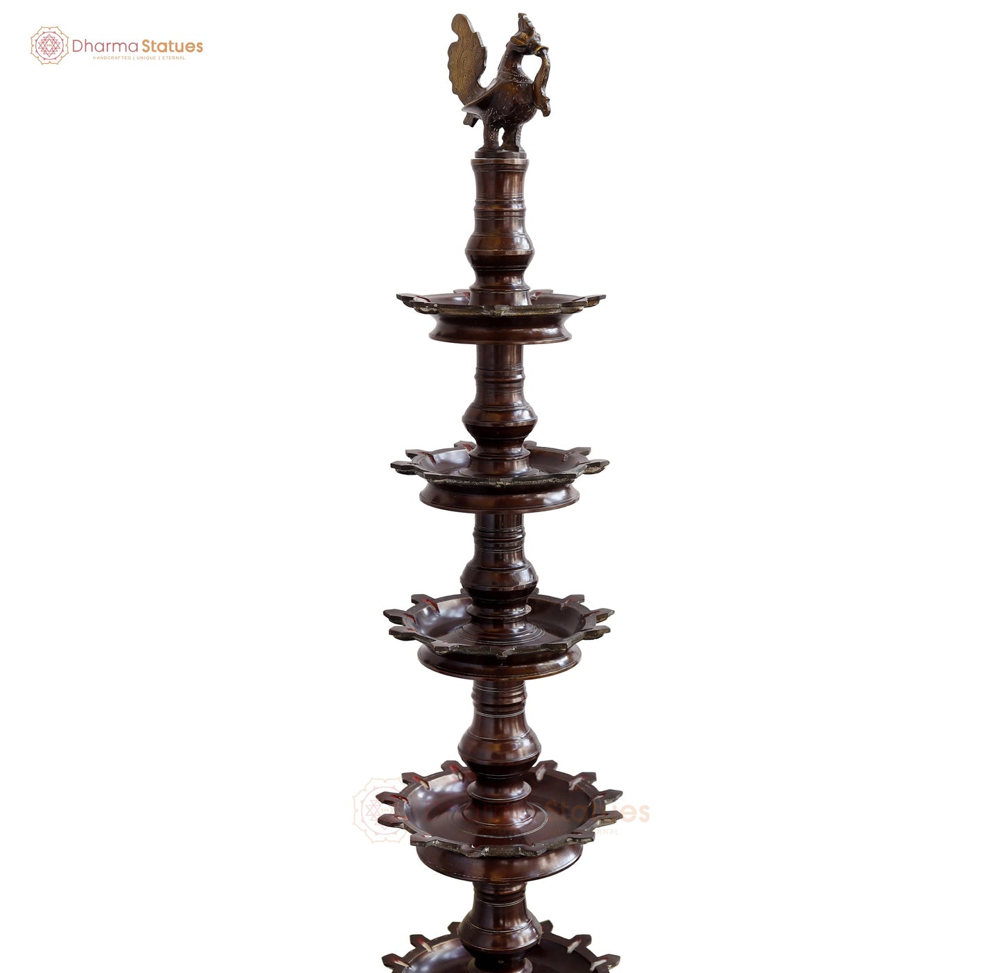 Brass Inauguration Lamp, This is a Peacock Inauguration Lamp, 61"