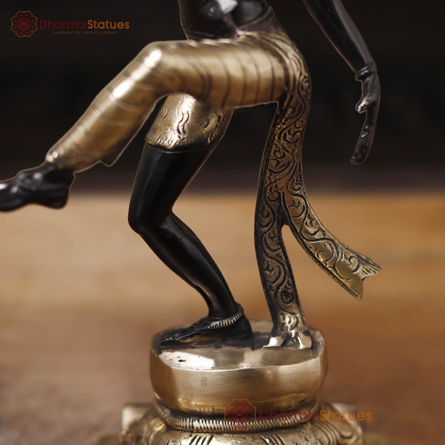 Brass Natraj Statue, Embrace the Rhythm of the Universe, Black Patina Finish 12.5"