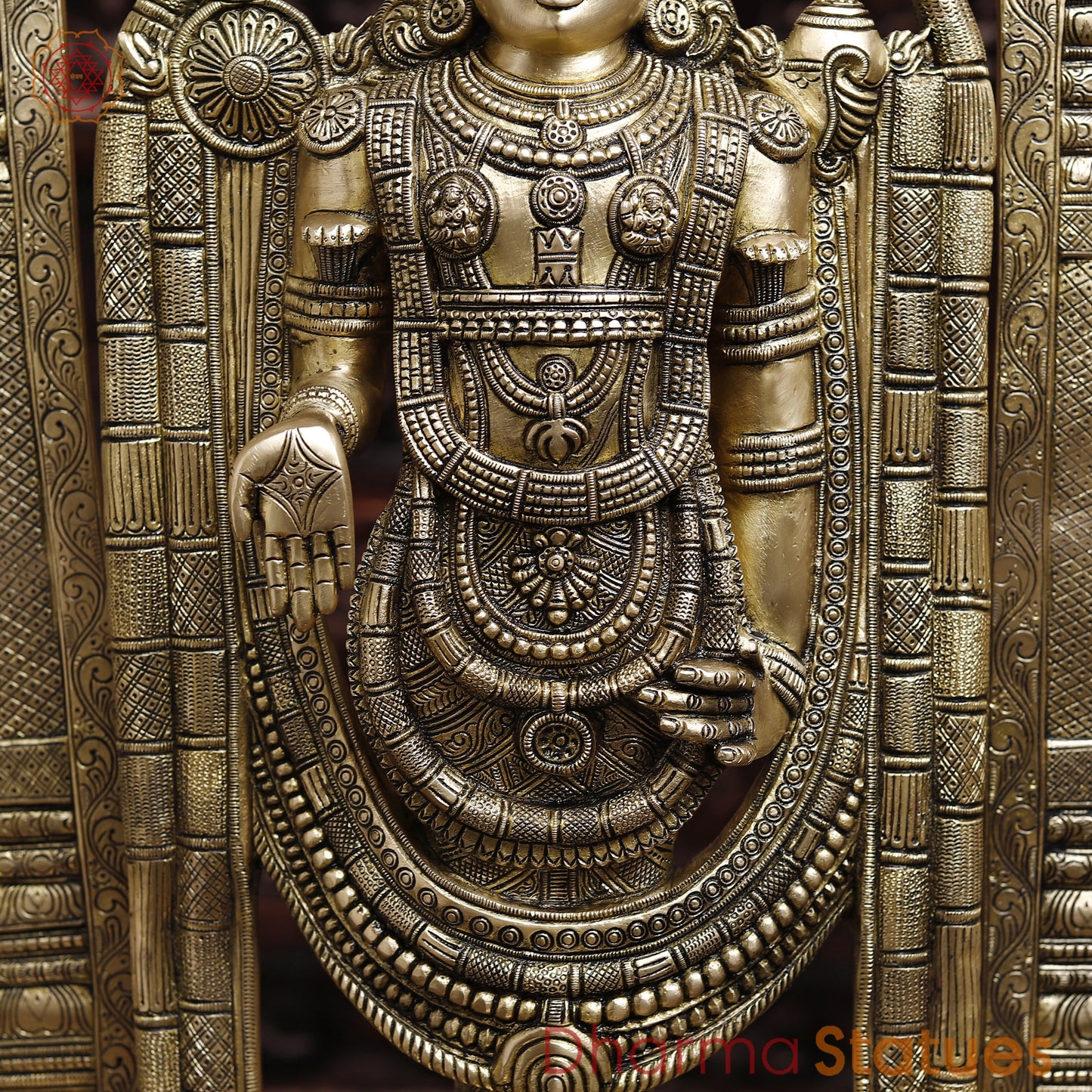 Brass Tirupati Balaji, Special Gold, 39.5"