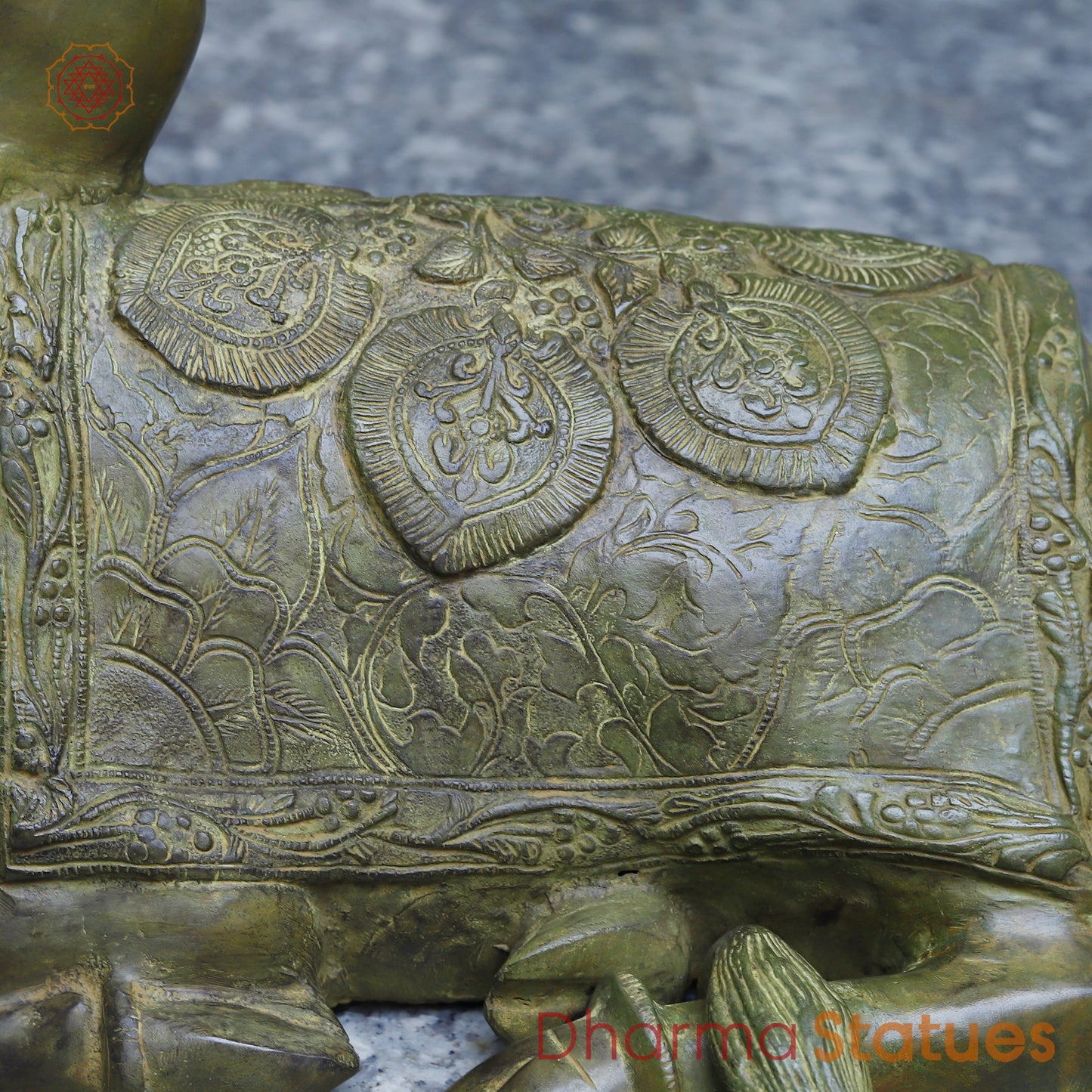 Brass Nandi, Antique Green Finish, 18"