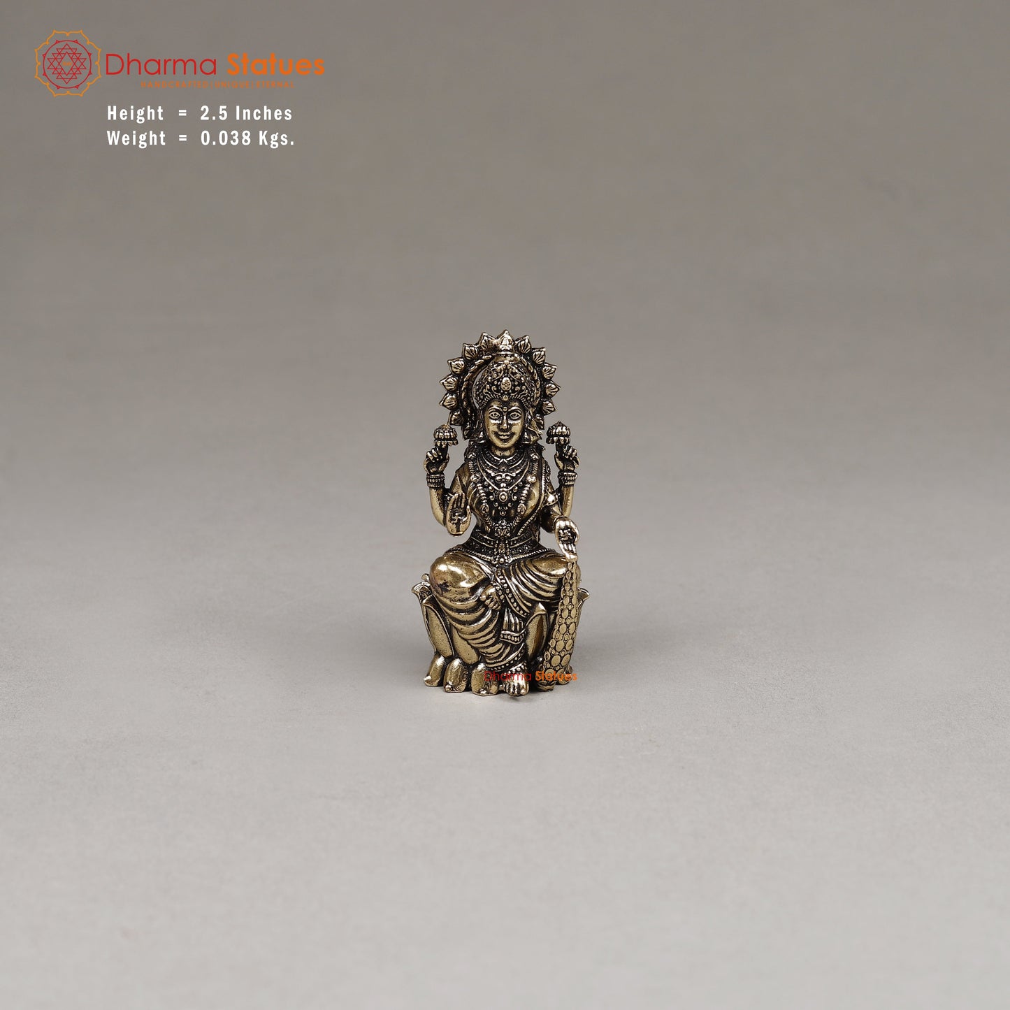Brass Lakshmi, 2.5"