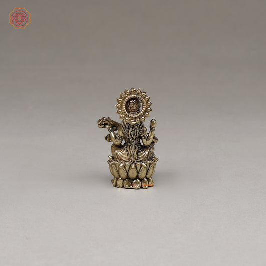 Brass Saraswati, 2.5"