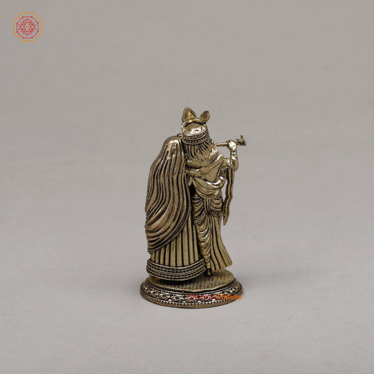 Brass Radha & Krishna, 4"