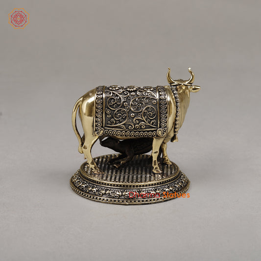 Brass Cow and Calf, 3"
