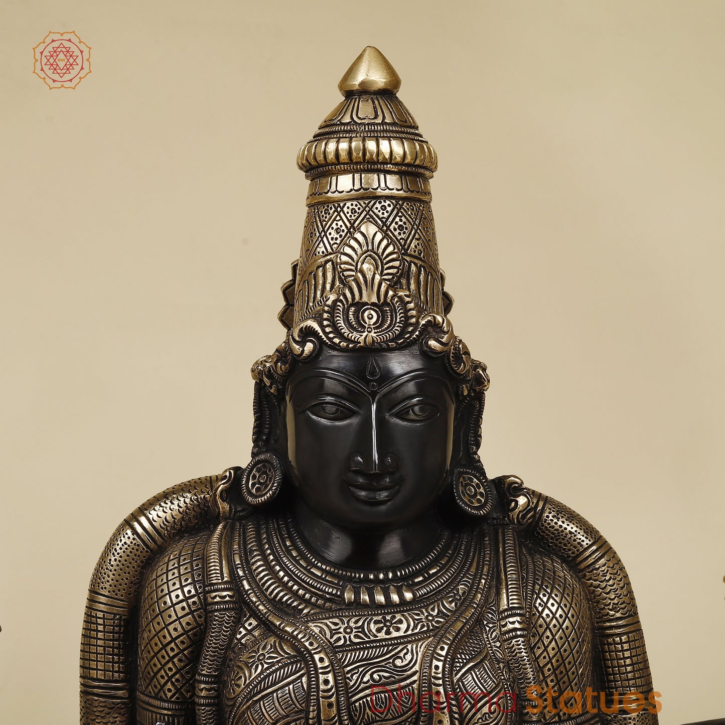 Brass Lakshmi, Black Patina & Golden Finish, 26"