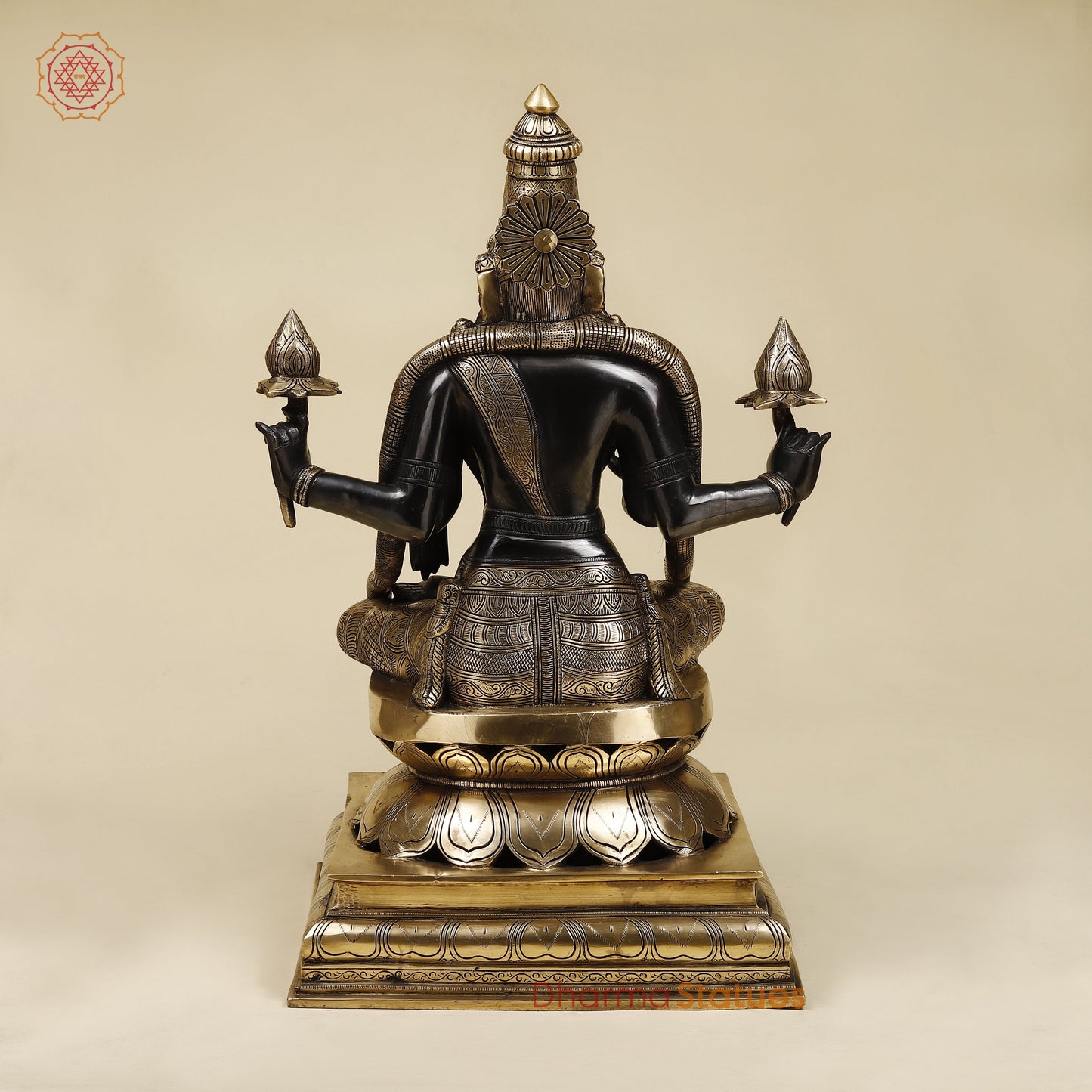 Brass Lakshmi, Black Patina & Golden Finish, 26"