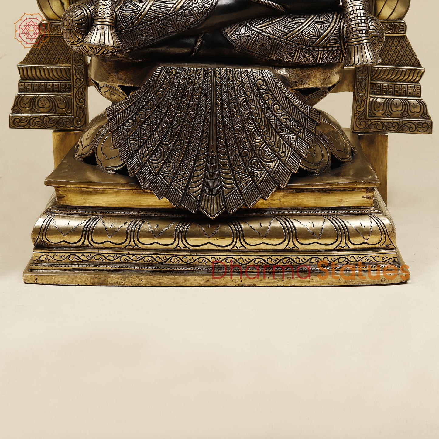 Brass Padmavati (Lakshmi), Black Patina & Golden Finish, 30"