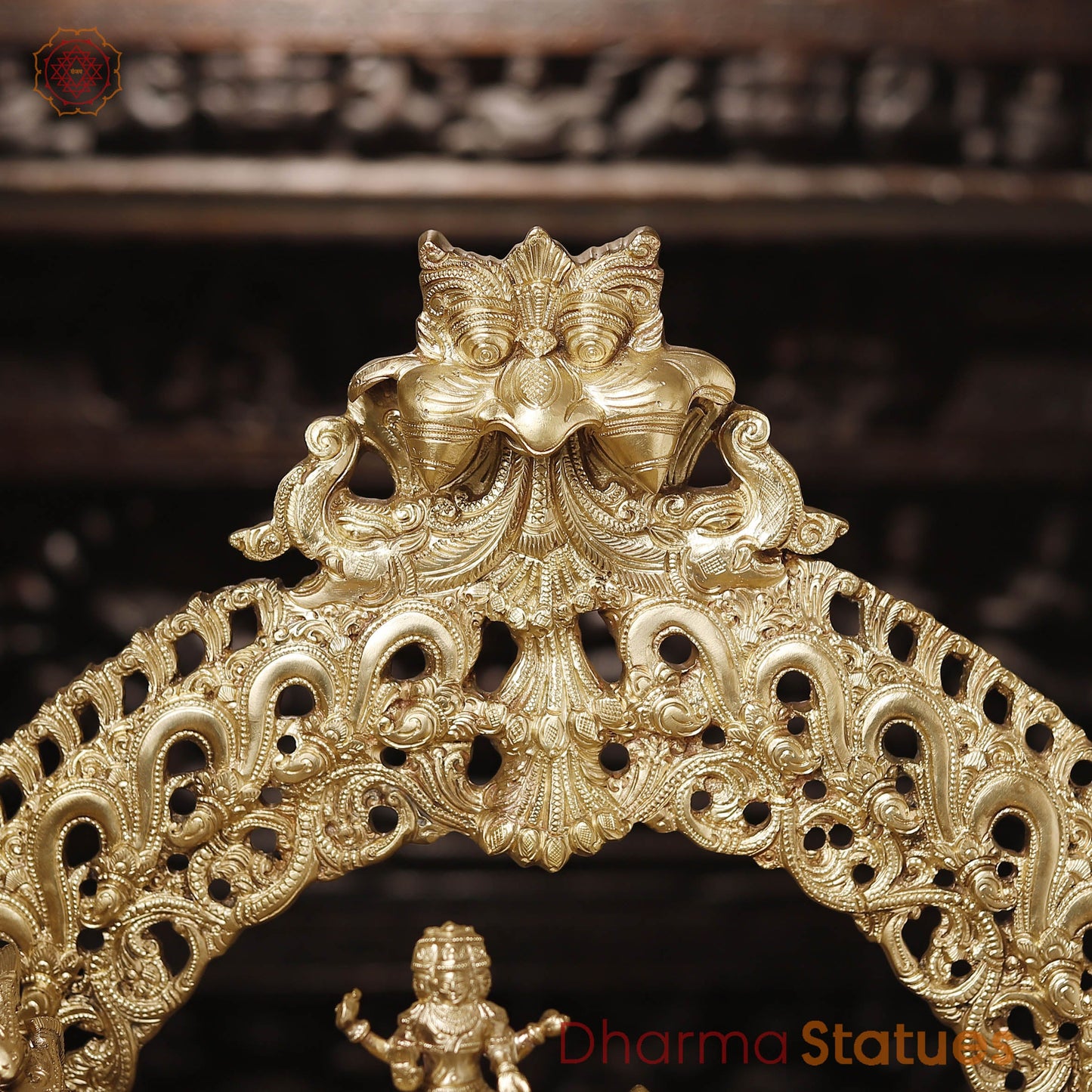 Bronze Vishnu Resting on Sheshnag Throne – Lakshmi, Brahma, and Dashavatar Ensemble, Fine Golden Finish, 26"