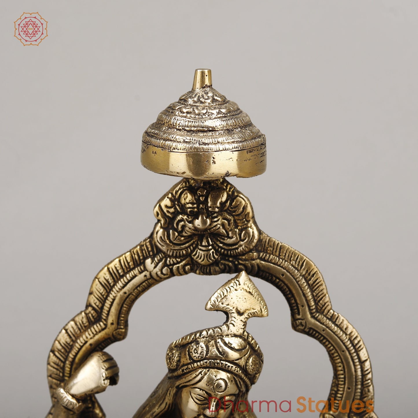 Brass Bagulamukhi Devi, Fine Golden Finish, 13.5"