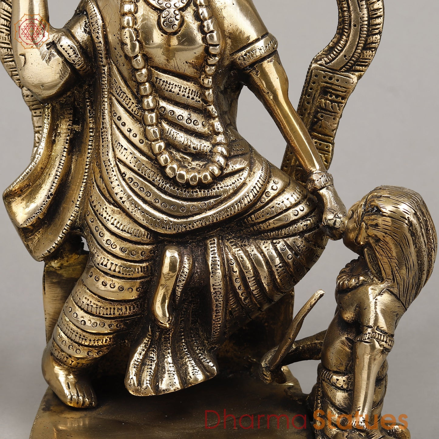Brass Bagulamukhi Devi, Fine Golden Finish, 13.5"