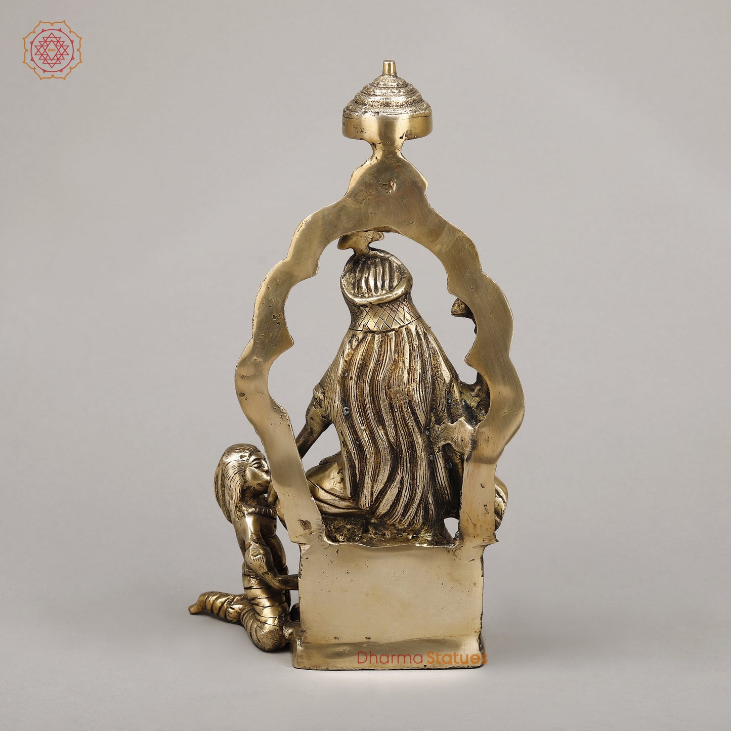 Brass Bagulamukhi Devi, Fine Golden Finish, 13.5"